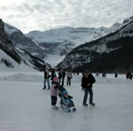 Ice Skating on Lake Louise